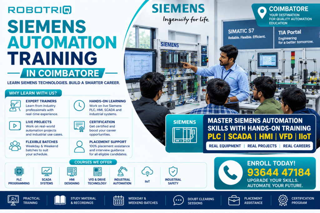 Siemens automation training in Coimbatore
